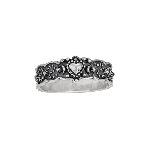 Oxidized Heart Ring