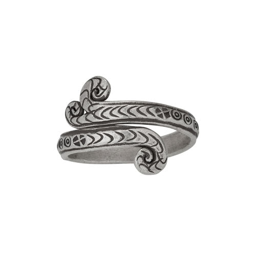 Overlapping Scroll Hilltribe Ring