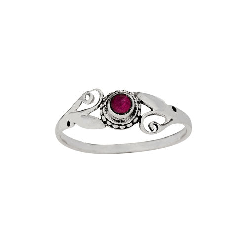 Open Spiral Ruby Ring