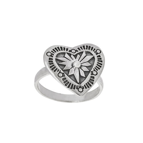 Intricate Large Heart Ring