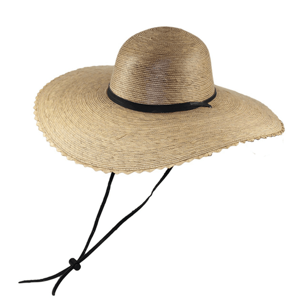 Woven Scallop Brim Hat