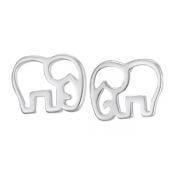 Elephant Silhouette Stud Earring