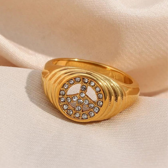 World Peace CZ Cocktail Ring