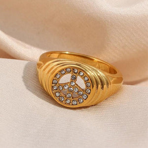 World Peace CZ Cocktail Ring