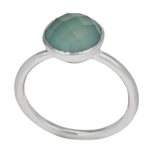 Faceted Chalcedony Ring