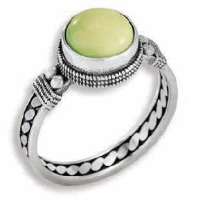 Lemon Chrysoprase Ring